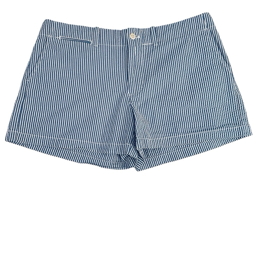 Ralph Lauren Sport Blue & White Stripe Seersucker Shorts Size 8